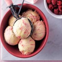 Raspberry ripple ice cream image
