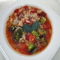 Broccoli, Tomato and Chicken Soup image