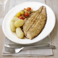 Pan-fried Dover sole with warm tomato compote image
