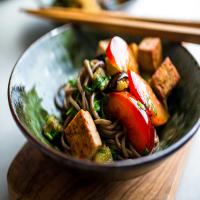 Soba and Herb Salad With Roasted Eggplant and Pluots image