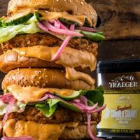 Grilled Salmon Burger with Chipotle Mayo Recipe | Traeger Grills_image