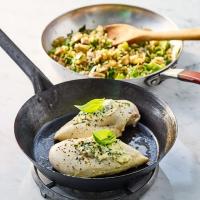 Herb & ricotta chicken with mushroom rice image