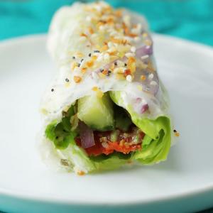 Everything Bagel And Salmon Fresh Spring Rolls Recipe by Tasty_image
