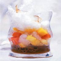 Coconut and Palm Sugar Syrup with Tapioca, Tropical Fruit, and Shaved Ice_image