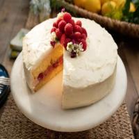 Lemon Raspberry Cake with Lemon Cream Cheese Frosting image
