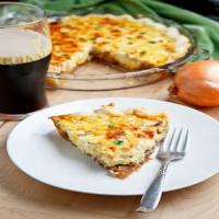 Guinness Braised Onion and Aged White Cheddar Quiche Recipe - (4.4/5) image