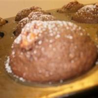 Chocolate-Pecan Muffins with Chocolate Sauce image