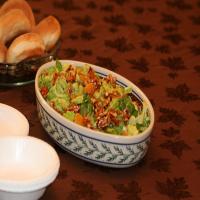Salad With Caramelized Slivered Almonds, Mandarin Oranges & image