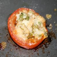 Sliced Tomatoes Baked With Parmesan Cheese_image