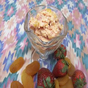Strawberry and Apricot Ice Cream image