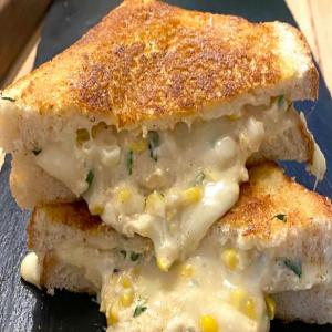 Charred Corn Salad-Stuffed Grilled Cheese Sandwiches_image
