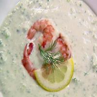 Chilled Cucumber Soup with Shrimp image