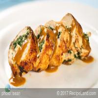Spinach Ricotta Stuffed Chicken Breasts with Lemon White Wine Sauce_image