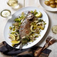 Oven-Roasted Sea Bass With Fennel & Leeks Recipe - (4.7/5) image