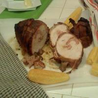 Bacon Wrapped Turkey Breast stuffed with Pancetta image