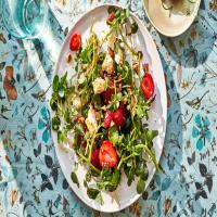 Watercress, Strawberry, and Toasted-Sesame Salad_image