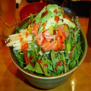 Sashimi Donburi - Japanese Rice Bowl, Topped With Salad and Raw_image
