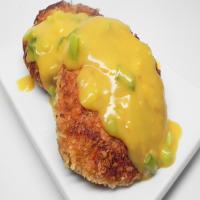 Ranch Chicken Patties with Creamy Cheddar Sauce image