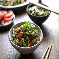 Stir-Fried Green Beans With Pork and Chiles image