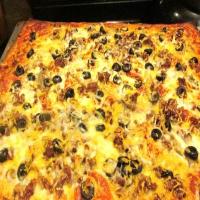 Meaty Crescent Dough Sheet Pizza w/4 Cheeses image