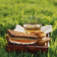 Moroccan Carrot and Goat Cheese Sandwiches with Green Olive Tapenade_image