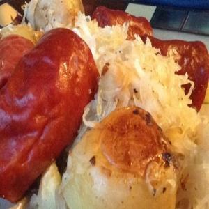 Roasted Potato Sauerkraut And Sausage Casserole Recipe_image