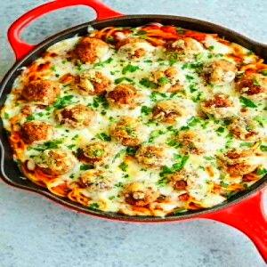Baked Spaghetti and Meatballs_image