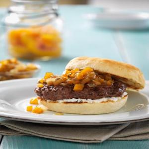 Old South Burgers with Peach Compote image