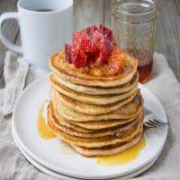 Blood Orange Whole-Wheat Ricotta Pancakes image
