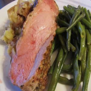 Grilled Pork Chop With Rosemary Teriyaki Butter Glaze, Fork Mash_image