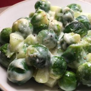 Creamy Cucumber Brussels Sprouts image