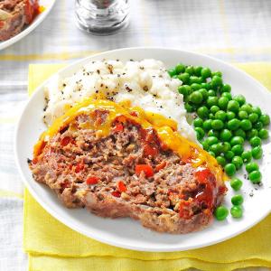 Cheddar-Topped Barbecue Meat Loaf_image