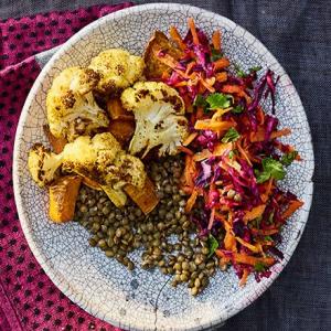 Sweet potato & cauliflower lentil bowl_image