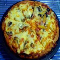 Homemade Pizza With Mild Tomato Sauce image