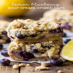 Lemon Blueberry Sour Cream Crumb Bars Recipe - (4.6/5)_image