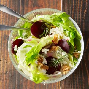 Roasted Beet, Goat Cheese and Fennel Salad image
