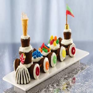 Snow-Capped Gingerbread Trains image