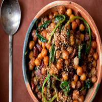 Fried Chickpeas With Chorizo and Spinach_image