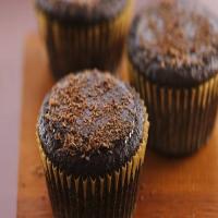 Glazed Dark Chocolate Cupcakes image