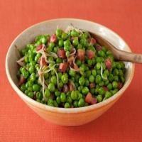 Peas with Shallots and Pancetta image