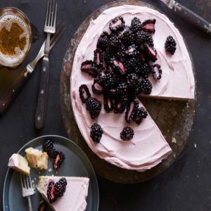 Blackberry and Sweet Corn Pilsner Cake_image