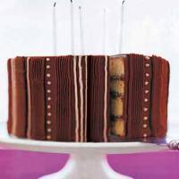 Golden Cake with Chocolate Sour Cream Frosting image
