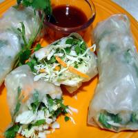 Shrimp Spring Rolls With Hoisin Dipping Sauce image