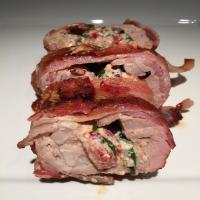 Greek Stuffed Pork Tenderloin with Bacon Weave_image