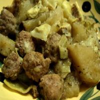 Greek-Style Slow cooker Sausage and Artichokes image