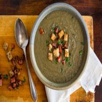 Sherried Lentil Soup With Sausage and Croutons image
