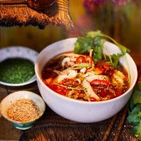 Asian chicken noodle soup image