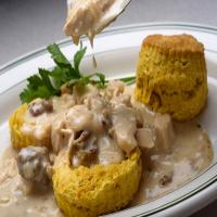Creamed Turkey With Sweet Potato Biscuits image
