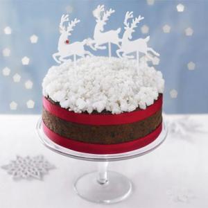 Simple snow sparkle cake_image