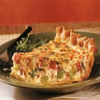 Succotash and Goat Cheese Quiche image